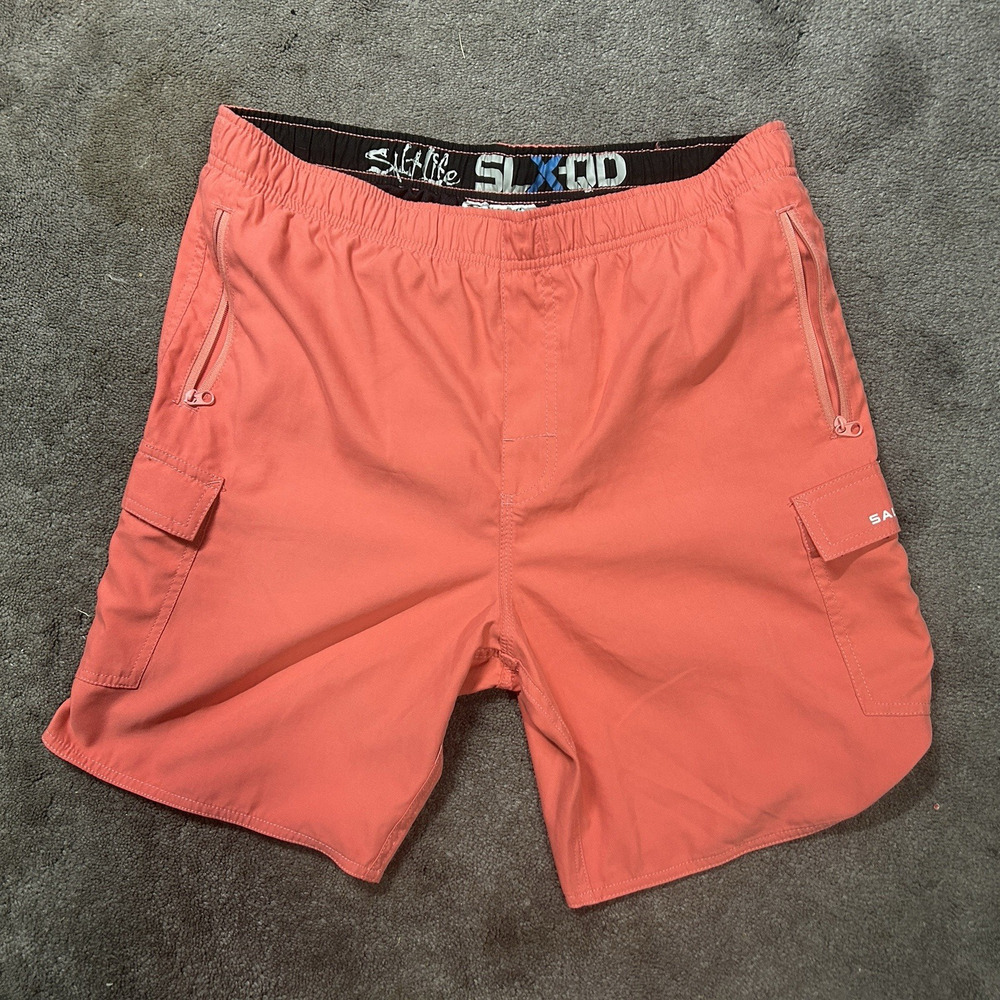 Salt Life Men’s Size‎ 32" SLX-QD Boardshorts Swim Trunks Shorts Salmon Peach